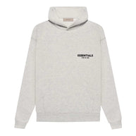 Essentials Light Oatmeal Felt Corner Hit Hoodie