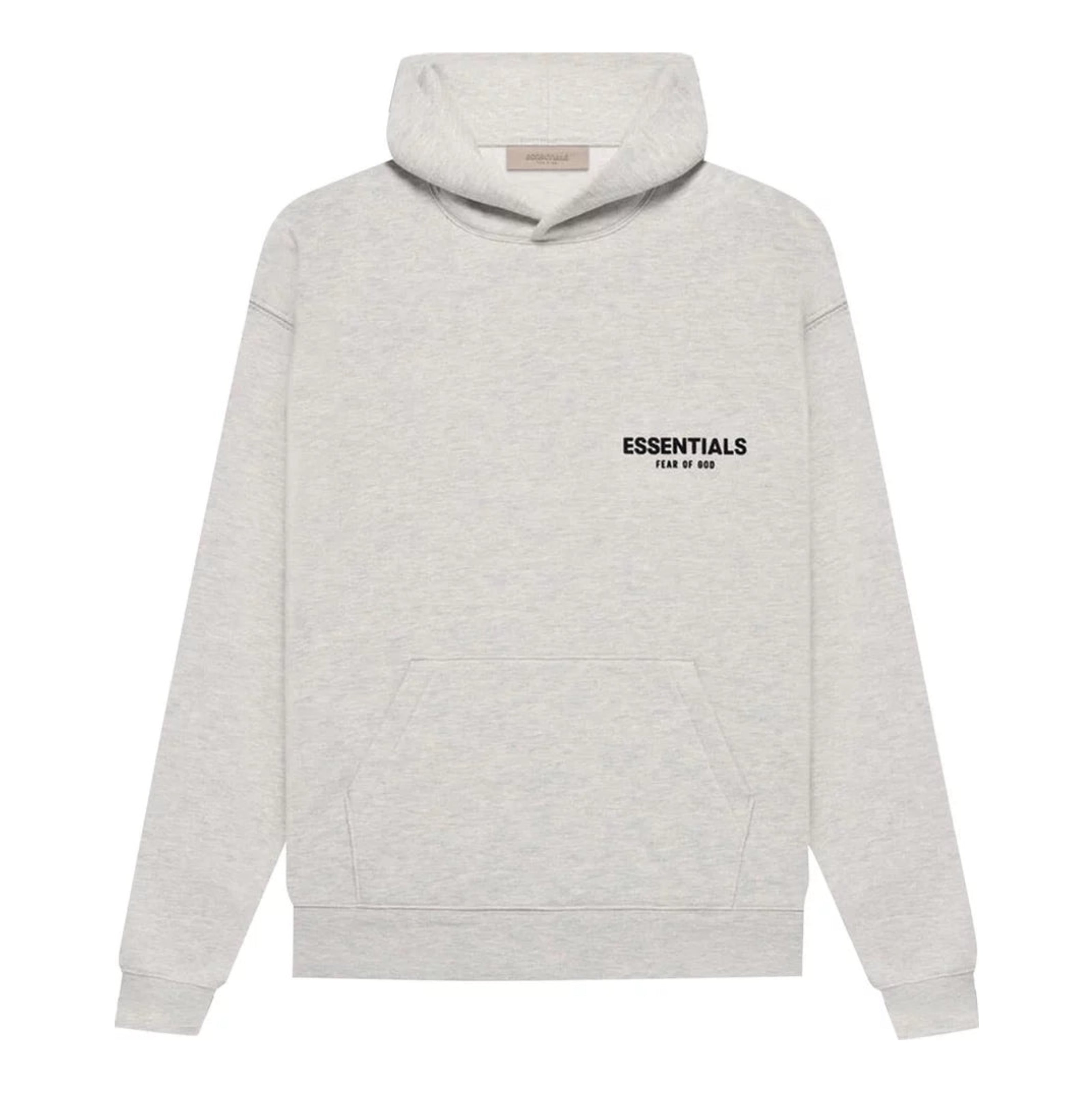 Essentials Light Oatmeal Felt Corner Hit Hoodie