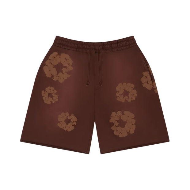 Denim Tears Mono Cotton Wreath Sweat Shorts Brown