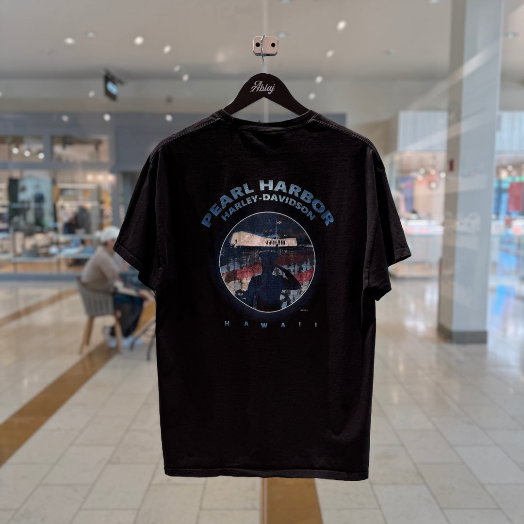 Vintage Pearl Harbor Harley Davidson Tee 