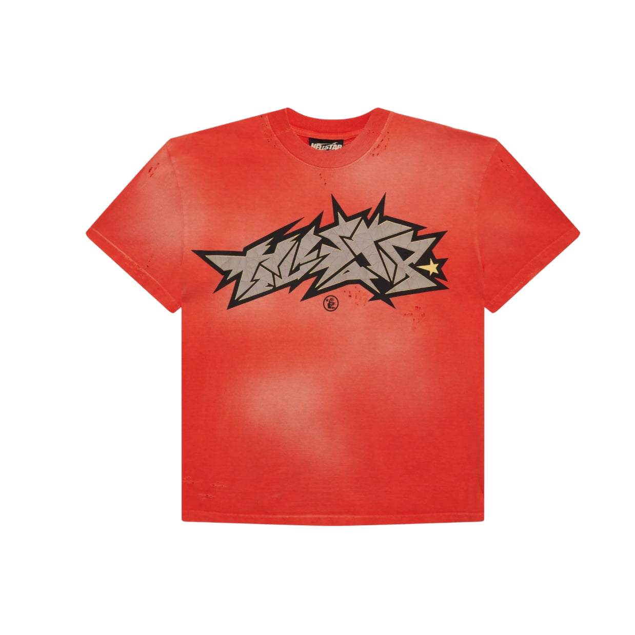 Hellstar Crack Print T-Shirt Red