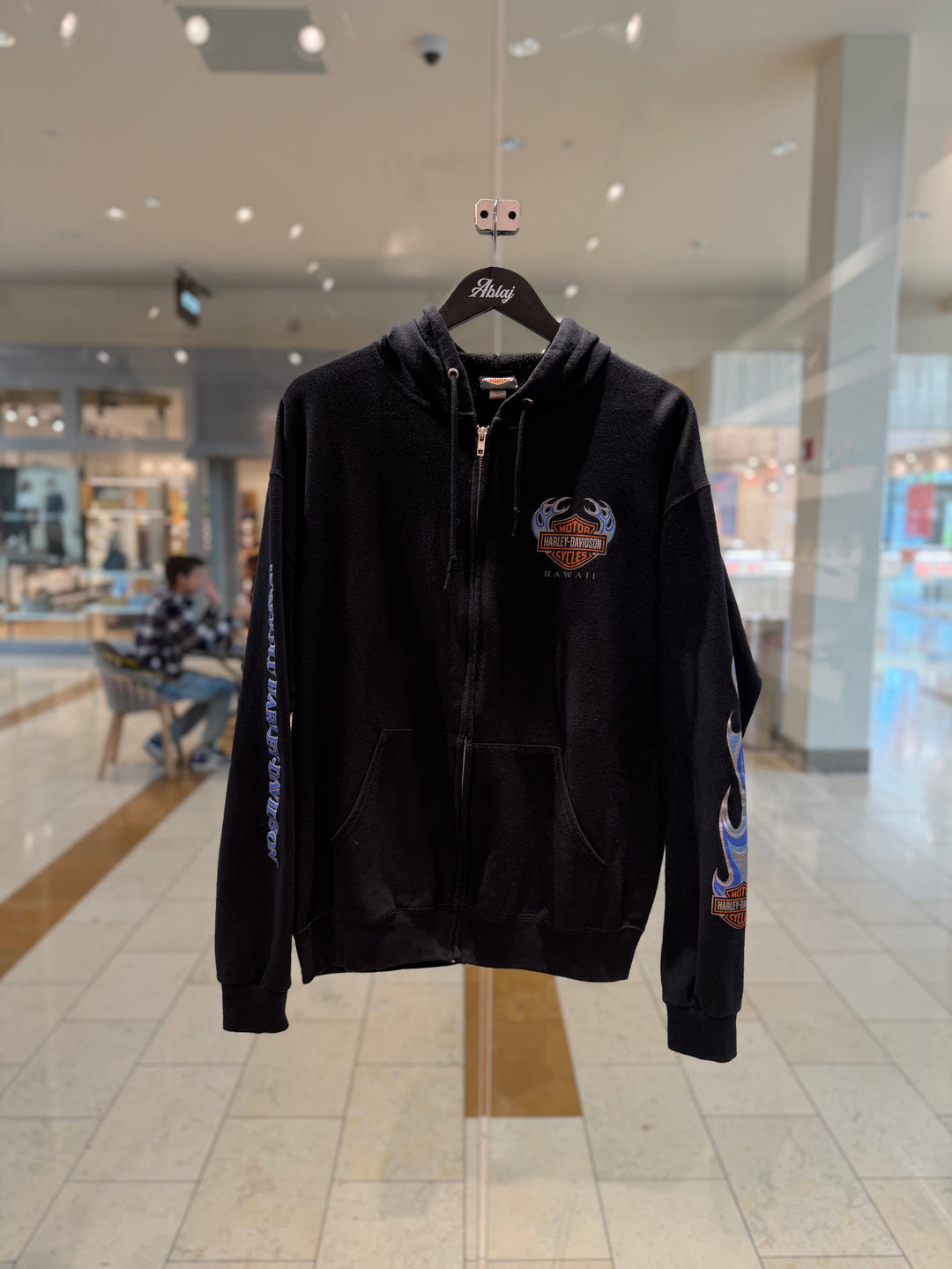 Harley Davidson Vintage Honolulu Hawaii Zip-Up Hoodie