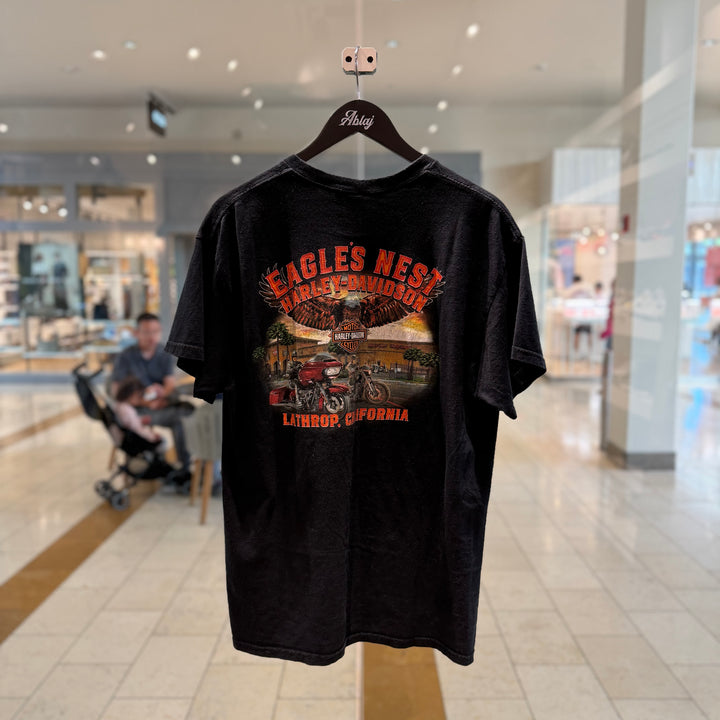 Vintage Harley Davidson Eagles Nest Lathrop Tee 