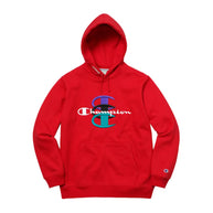 Supreme x Champion Triple C Hoodie Red