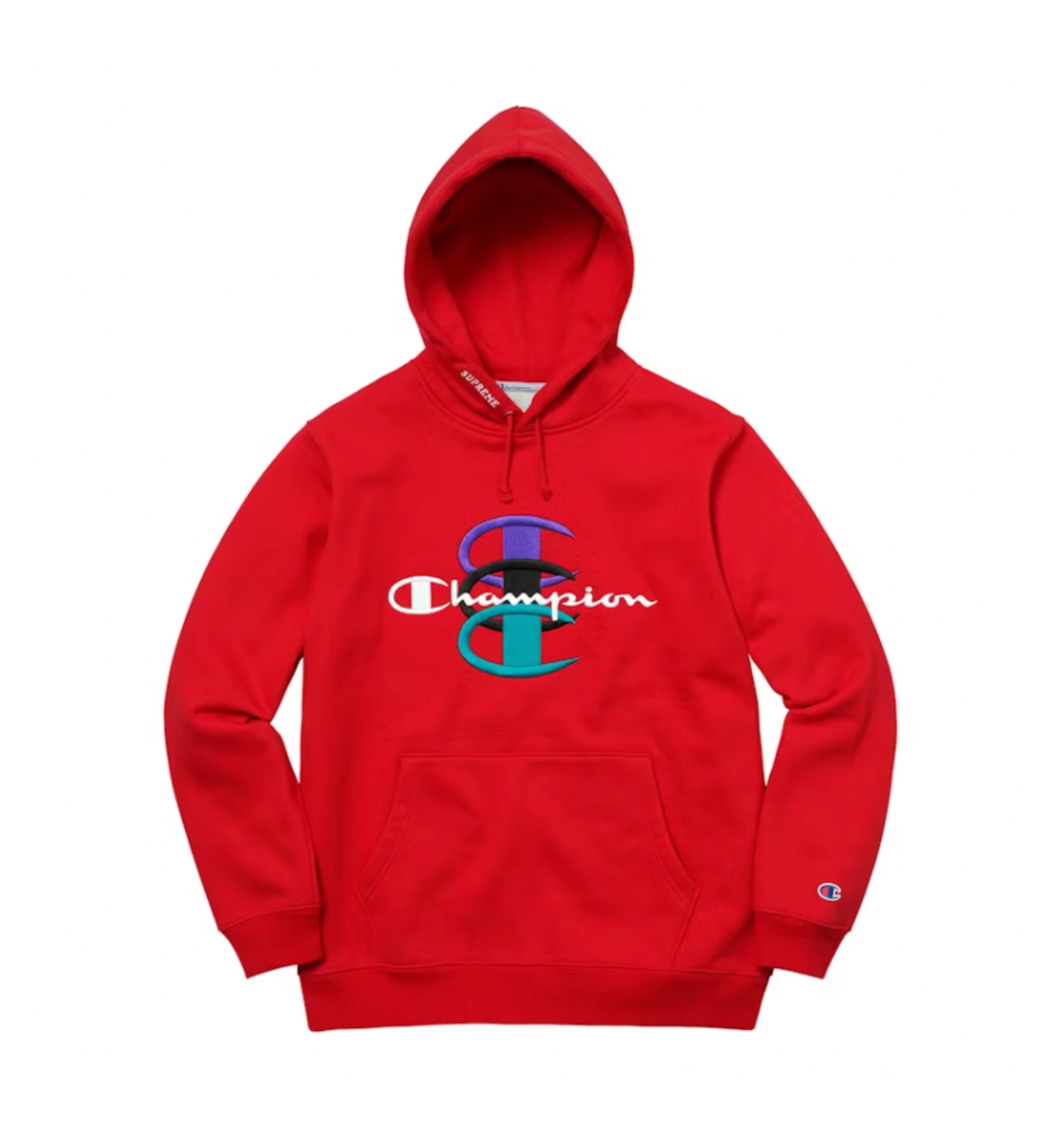 Supreme x Champion Triple C Hoodie Red