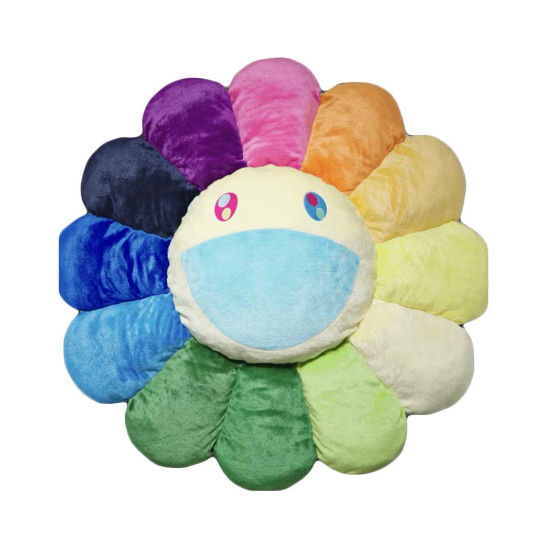 Takashi Murakami Flower Plush 60CM Rainbow Blue/White