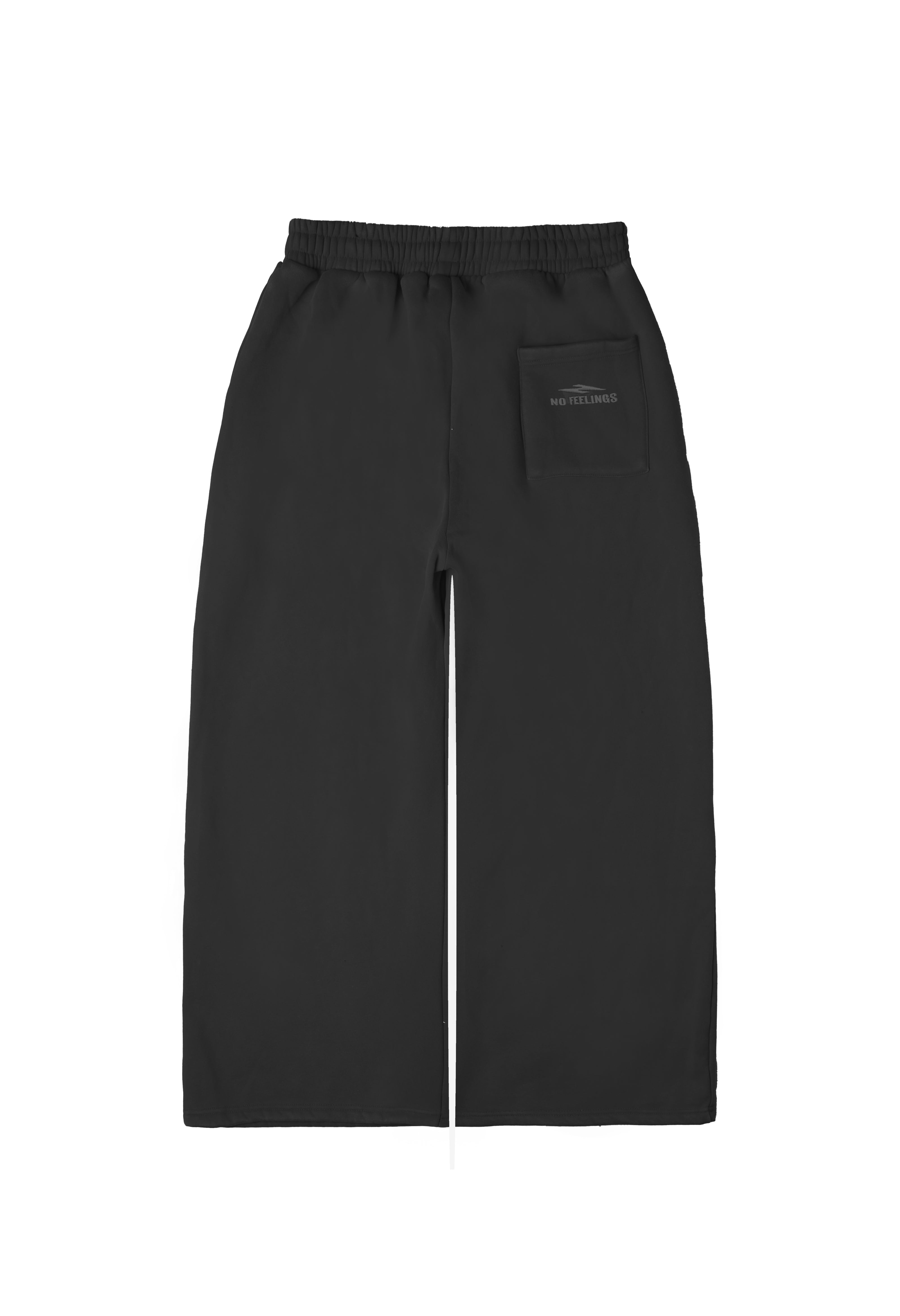 No Feelings Black on Black Sweatpants