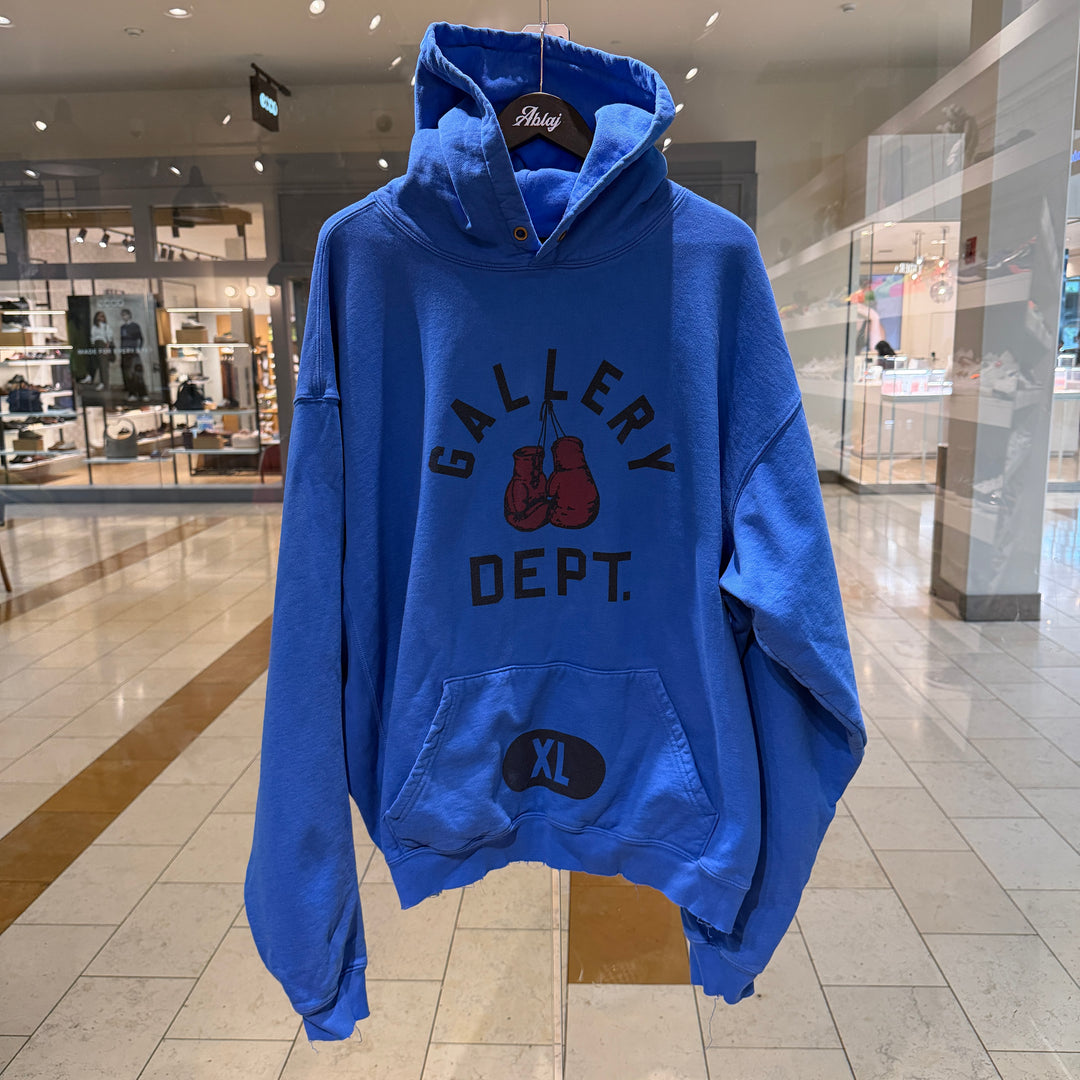 Gallery Dept Boxing Merch Blue Hoodie (PREOWNED)