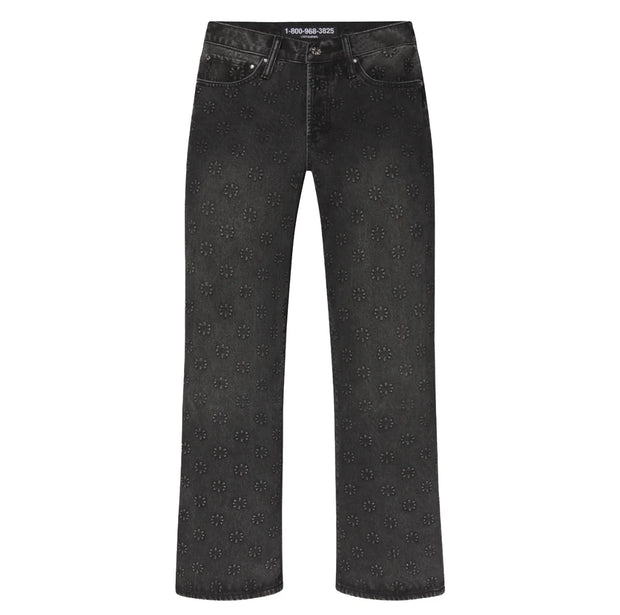 LOST SHDWS Embossed Denim Jet Black