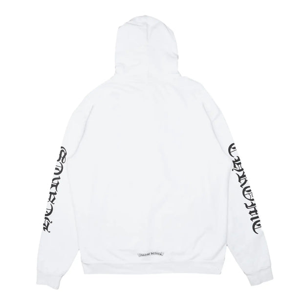 Chrome Hearts Vertical Logo Hoodie White