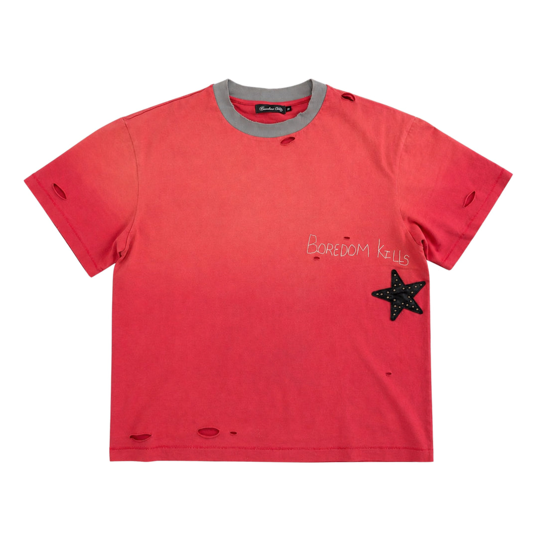 Boredom Kills Stardom Red Tee