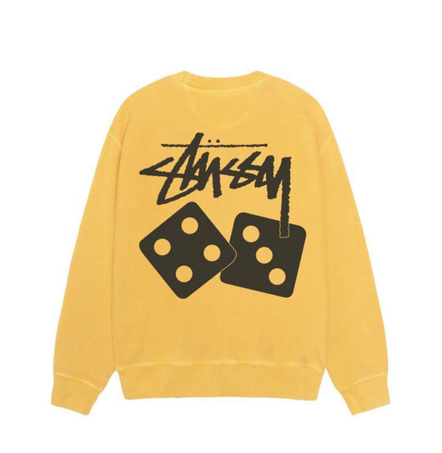 Stussy Dice Crew Neck Yellow