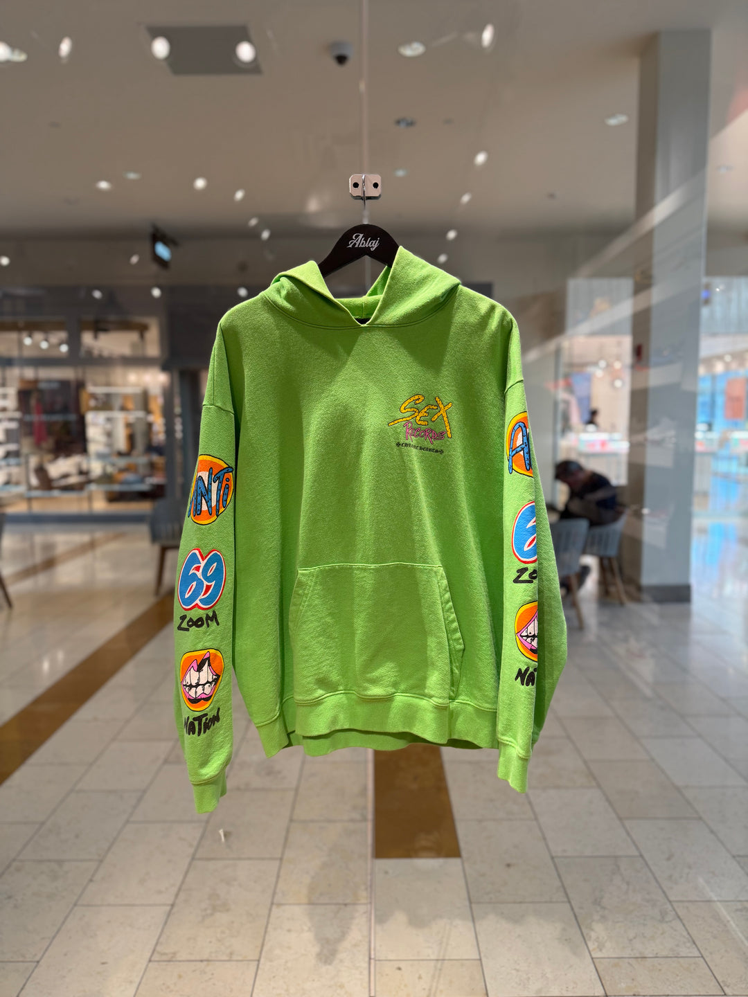 Chrome Hearts Matty Boy Sex Record Green Hoodie (PREOWNED) Fits like a 2XL