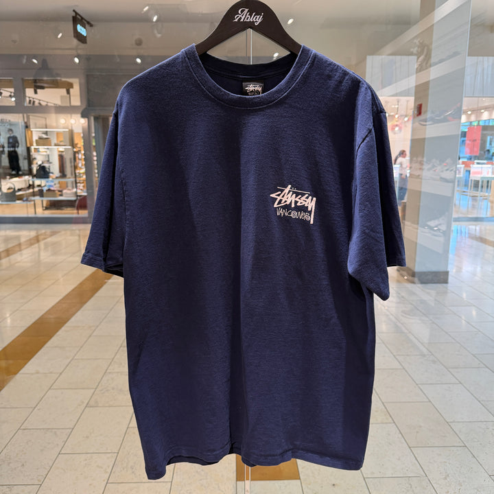 Stussy Vancouver Navy Blue Tee (PREOWNED)
