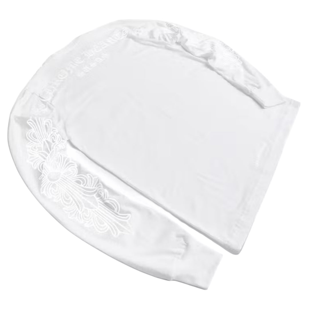 Chrome Hearts White Floral Print Pocket Long Sleeve