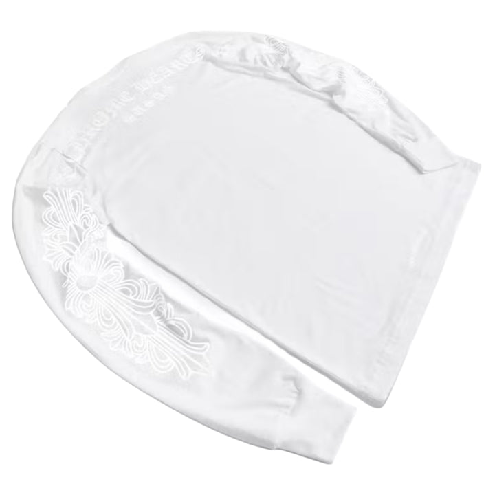 Chrome Hearts White Floral Print Pocket Long Sleeve