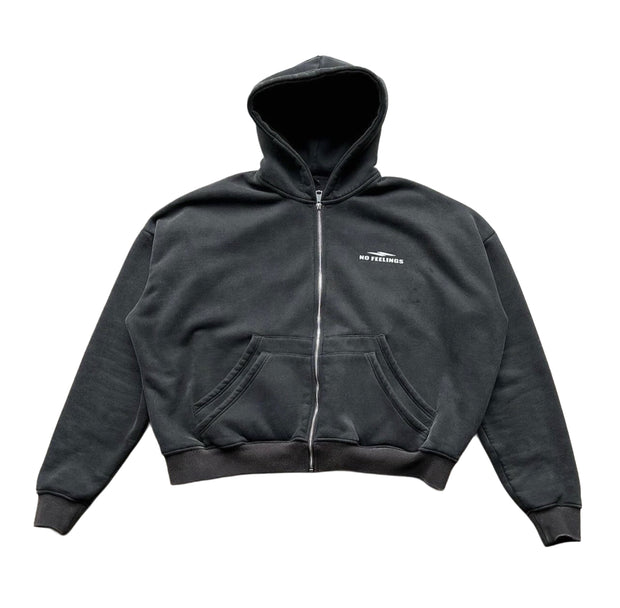 No Feelings 4PF Zip Up Hoodie Black V2