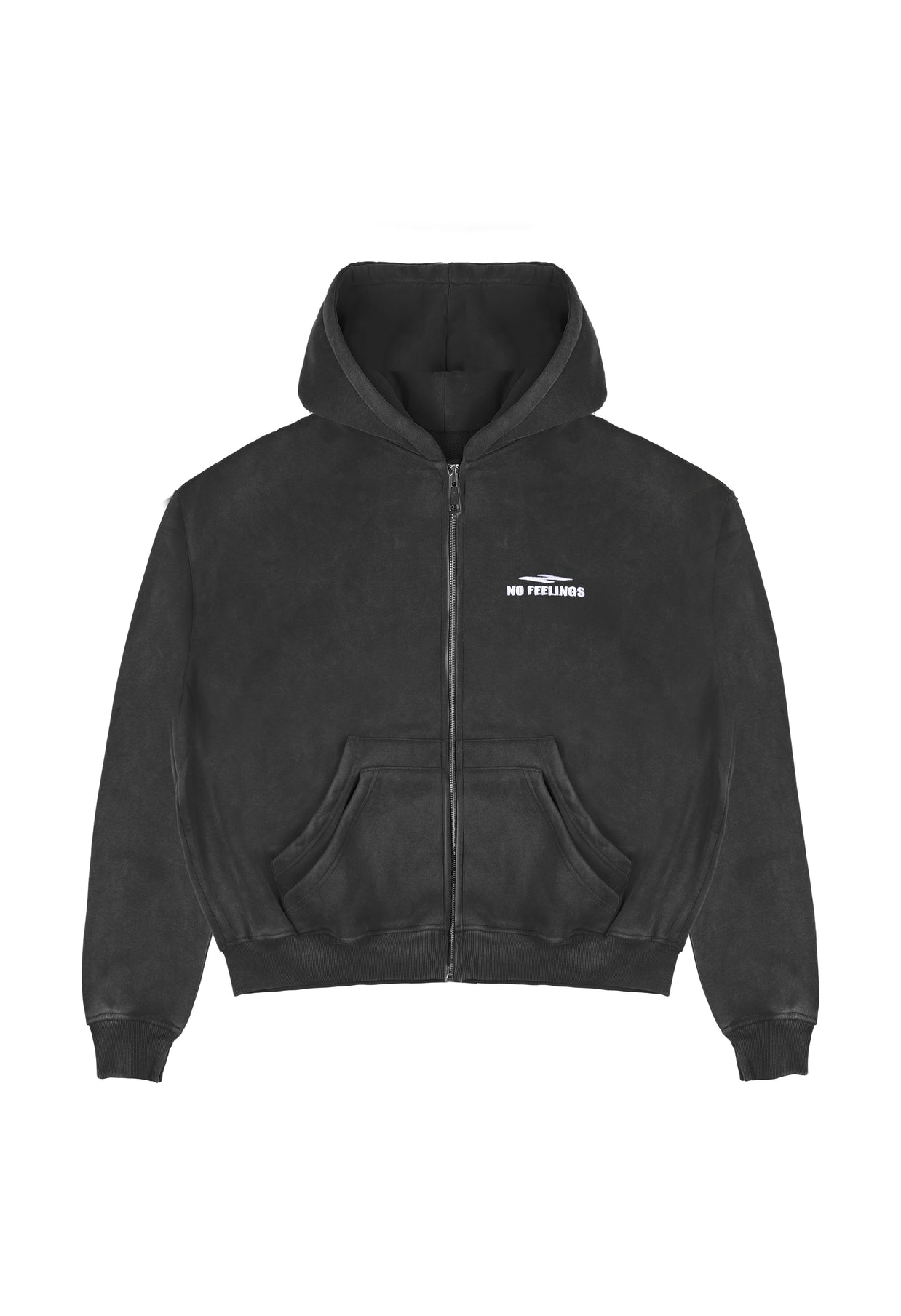 No Feelings 4PF Zip Up Hoodie Black V2