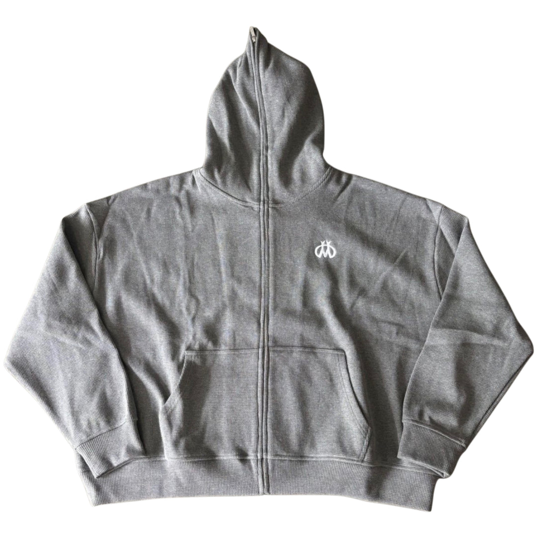 HMDD Grey Thermal Full Zip Hoodie