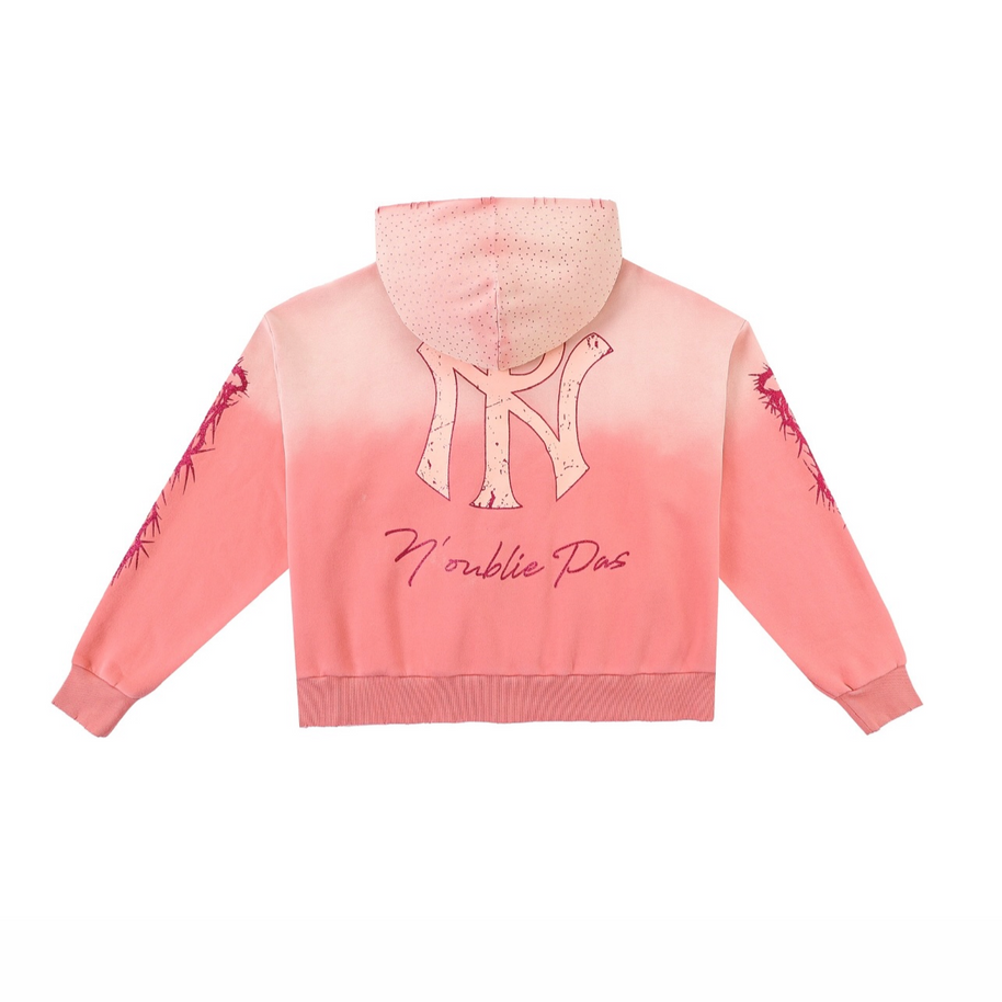 N'oublie Pas Rosado Zip-Up Hoodie