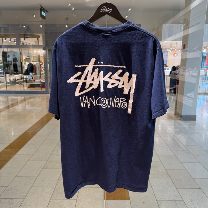 Stussy Vancouver Navy Blue Tee (PREOWNED)