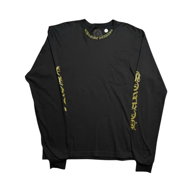 Chrome Hearts Long Sleeve Pocket Crew T-shirt Black/Army Green