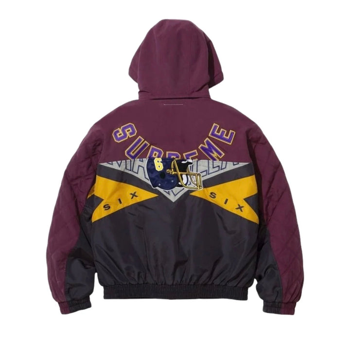 Supreme MM6 Maison Margiela Split Stadium Jacket Burgundy