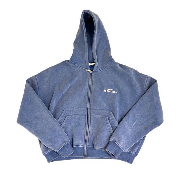 No Feelings 4PF Zip Up Hoodie Blue