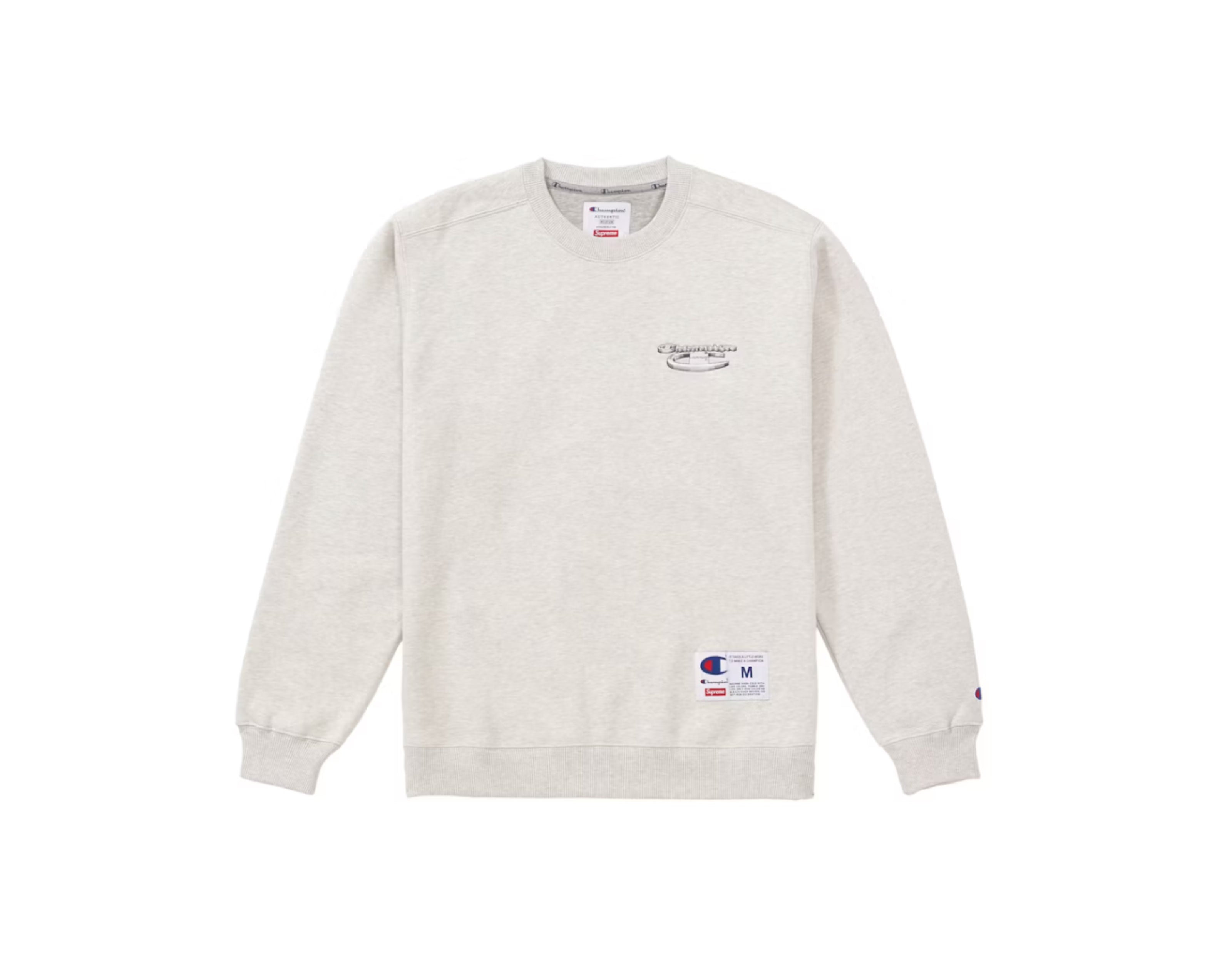 Supreme x Champion 3D Metallic Crewneck Grey