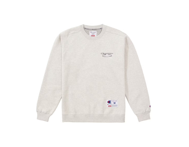 Supreme x Champion 3D Metallic Crewneck Grey