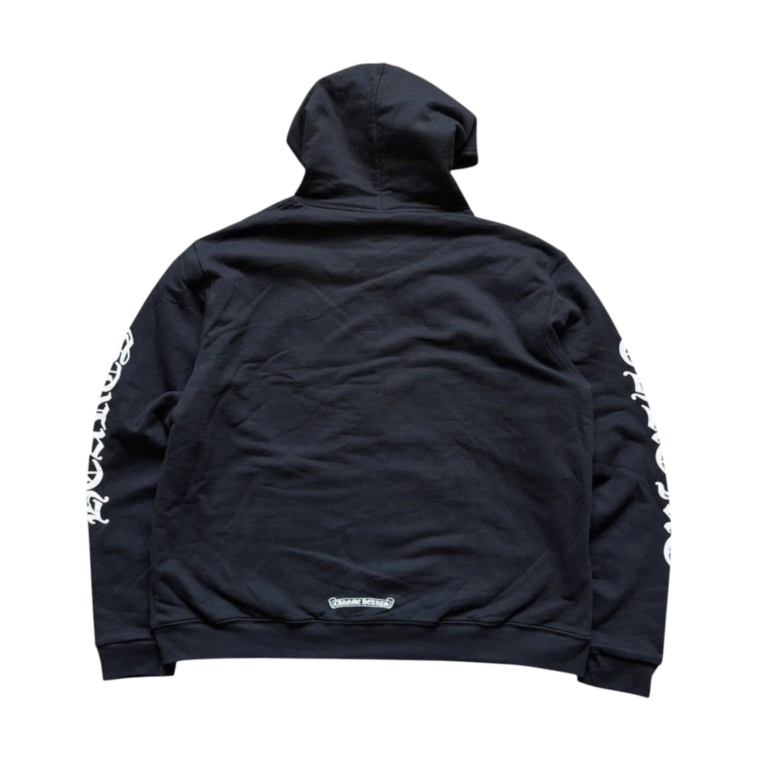 Chrome Hearts Scroll Logo Thermal Lined Zip Up Hoodie