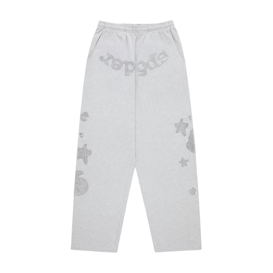 SP5DER Rhinestone Beluga v2 Wide Leg Sweatpants