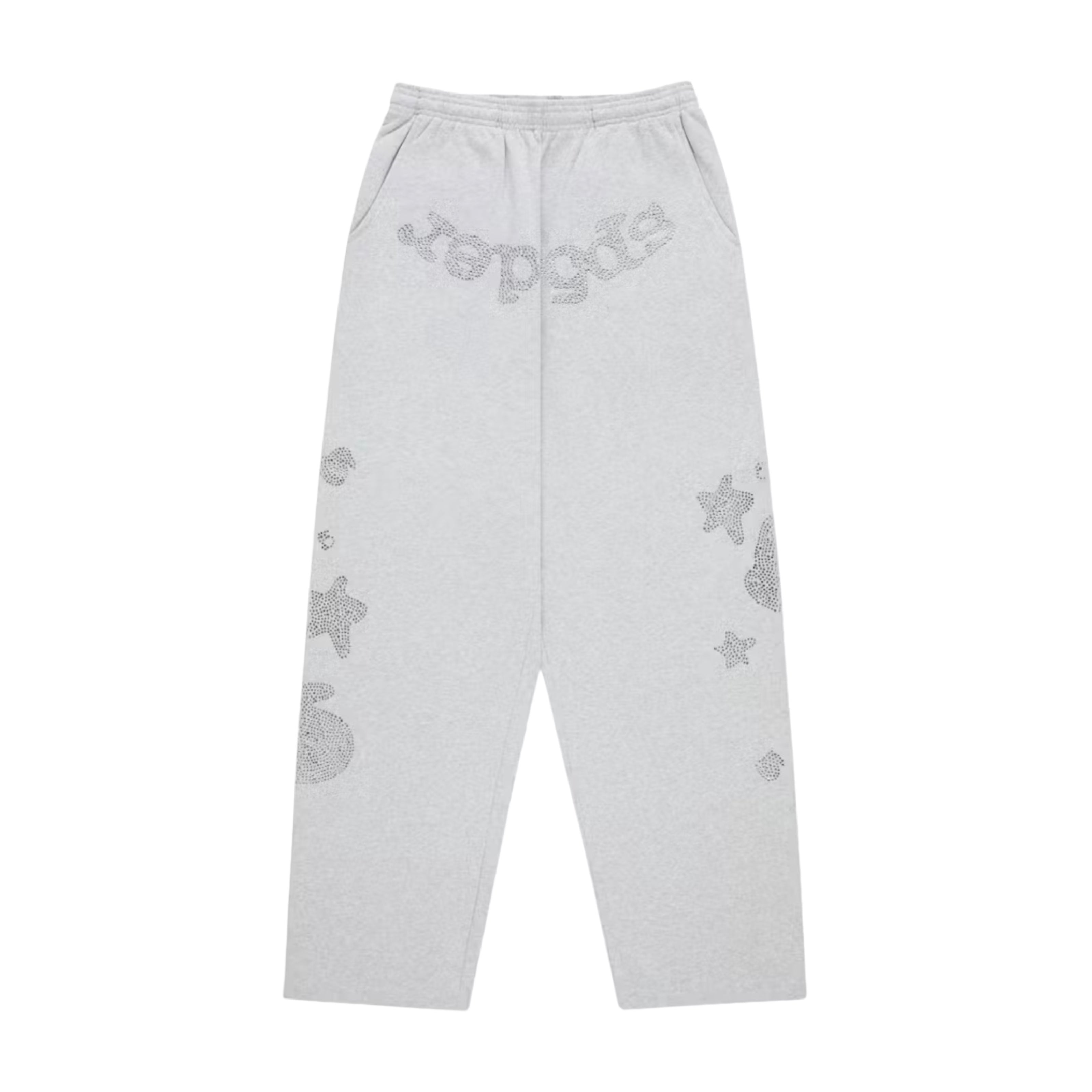 SP5DER Rhinestone Beluga v2 Wide Leg Sweatpants