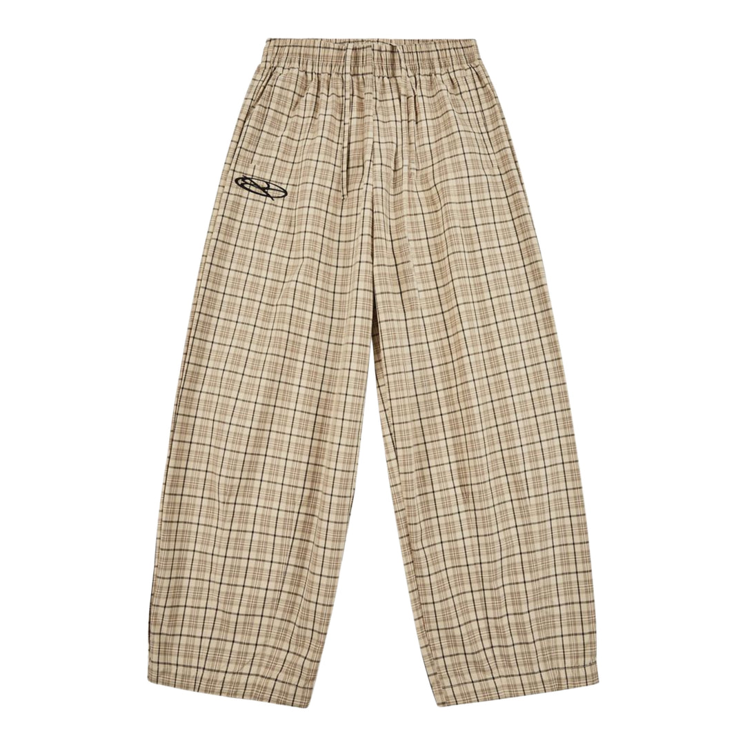 Boredom Kills Lounge Plaid Pants (Cream)