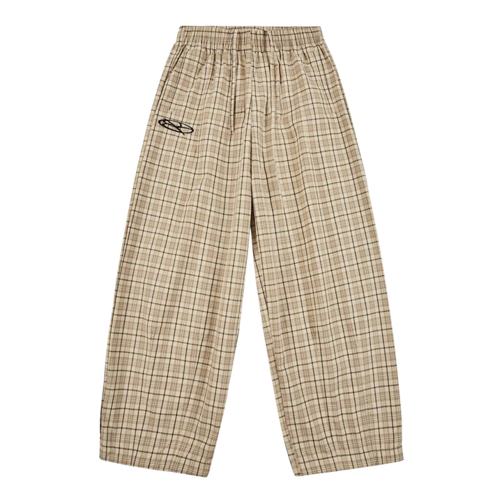 Boredom Kills Lounge Plaid Pants (Cream)