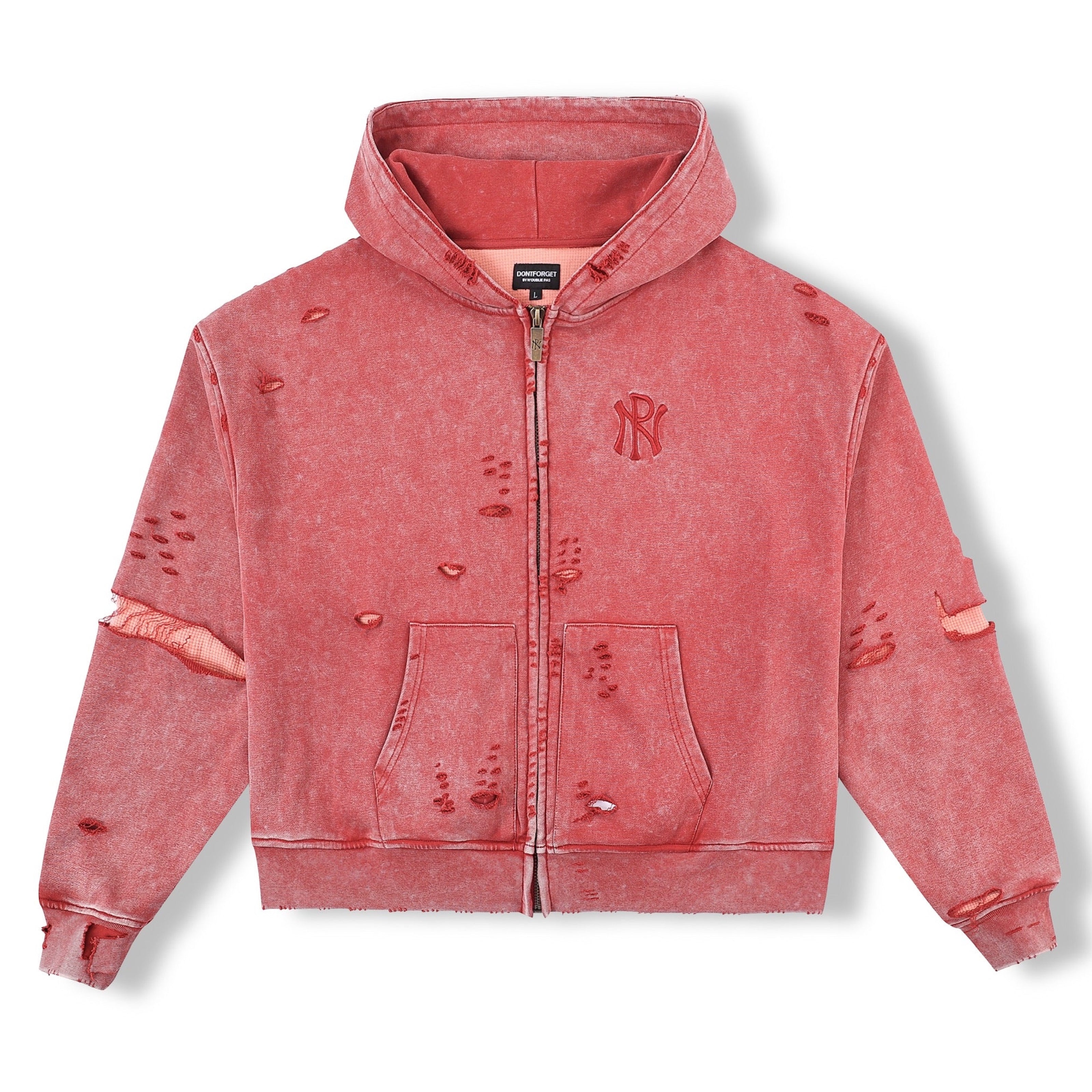 N'oublie Pas Red Adam Sandler Zip Up Hoodie