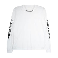 Chrome Hearts Neck Logo White Longsleeve Pocket Tee