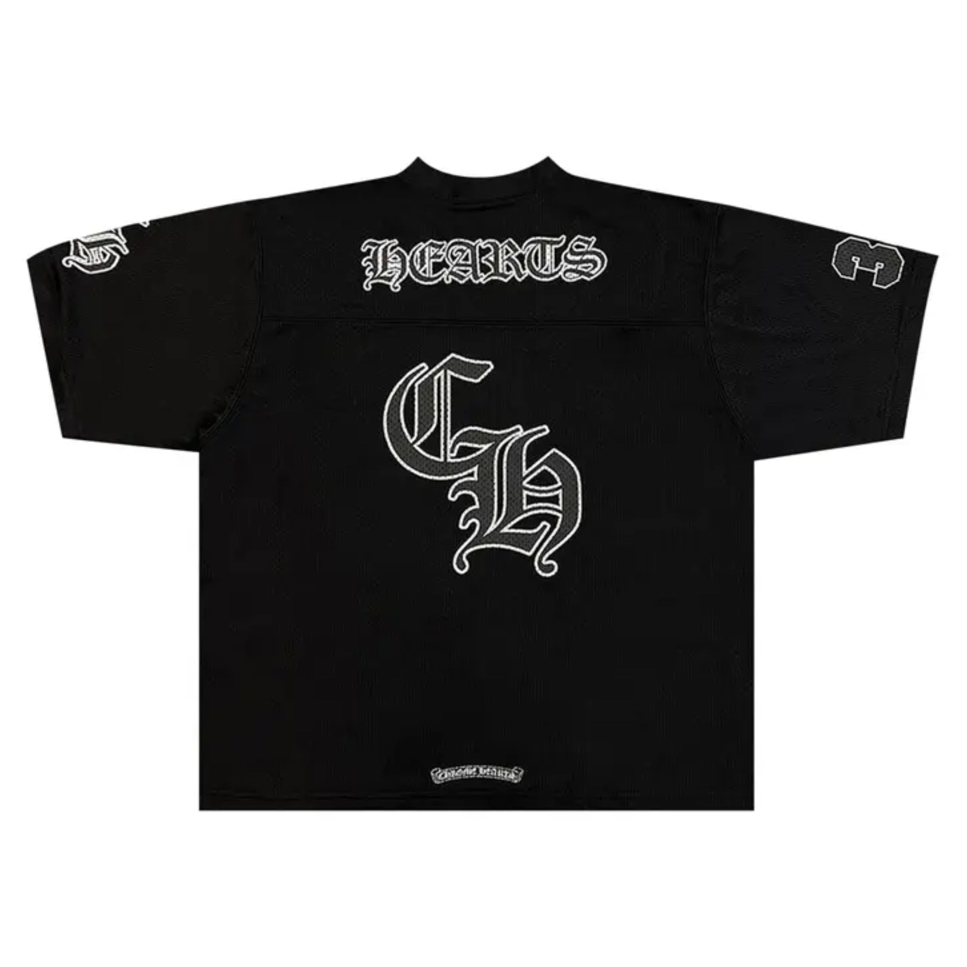 Chrome Hearts Mesh Stadium Football Jersey 'Black'