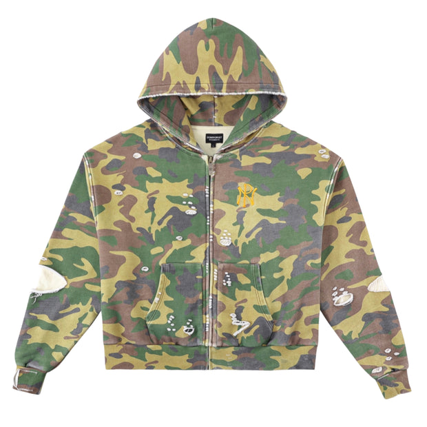 N'oublie Pas Camo Adam Sandler Zip Up Hoodie