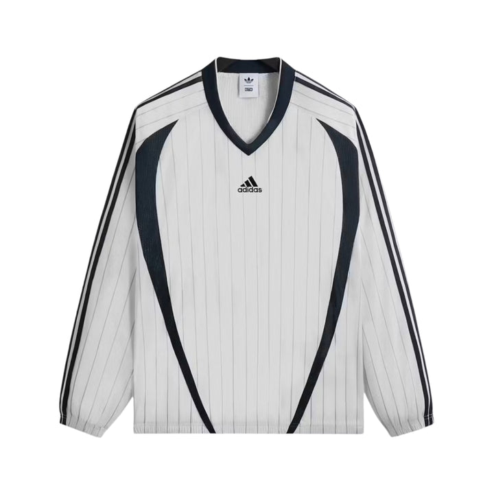 Kith x adidas Football Pinstripe Long Sleeve V-Neck Jersey