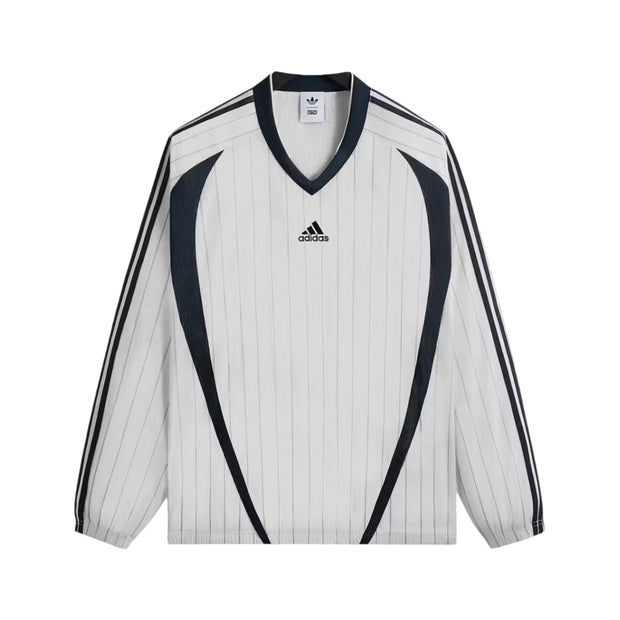 Kith x adidas Football Pinstripe Long Sleeve V-Neck Jersey