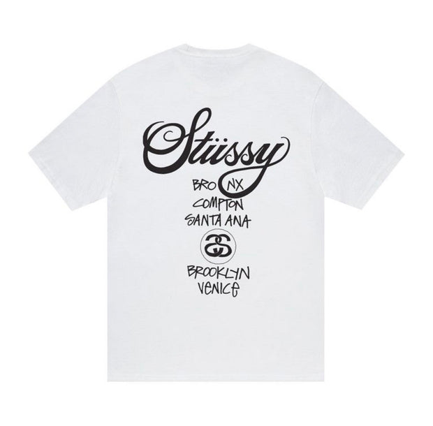 Stussy White World Tour Tee
