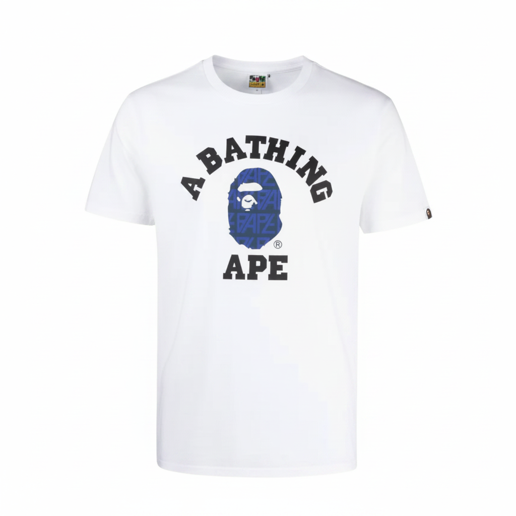 Bape Blue College Tee