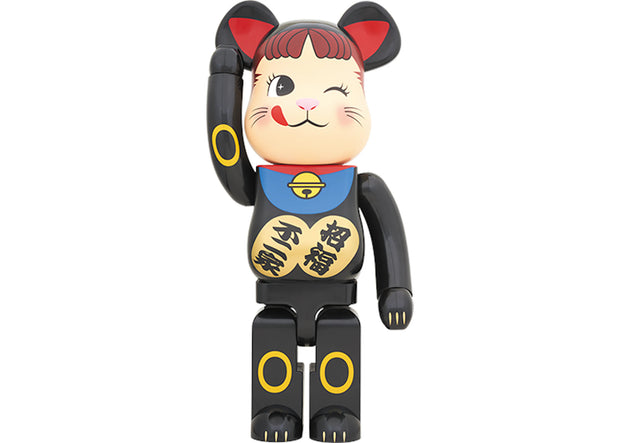 Bearbrick Peko-Chan Beckoning Cat Black 1000%