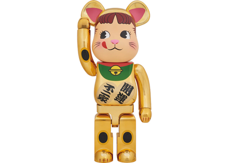 Bearbrick Peko-Chan Beckoning Cat Gold 1000%