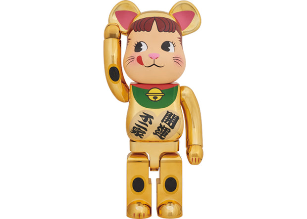 Bearbrick Peko-Chan Beckoning Cat Gold 1000%