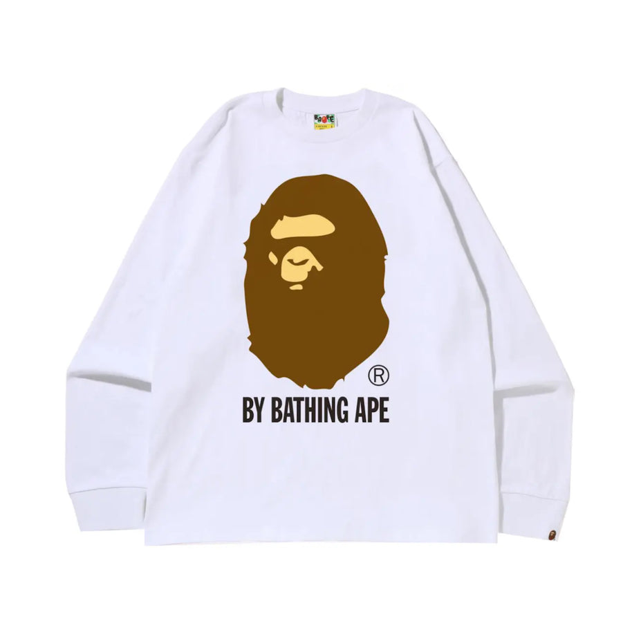 Bape Big Head L/S Tee White