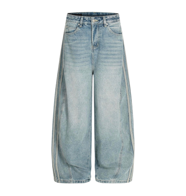 Undeveloped Wideboy Striped Denim