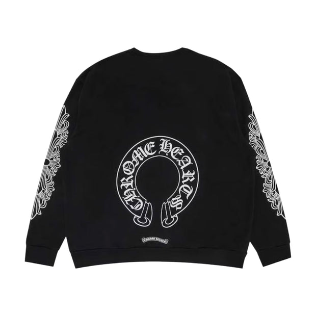 Chrome Hearts Black Horseshoe Crewneck