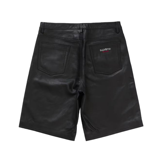 Supreme Baggy Leather Short Black